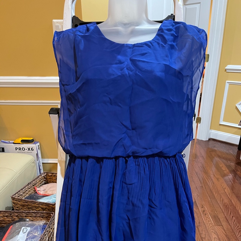 Chiffon dress with elastic waist